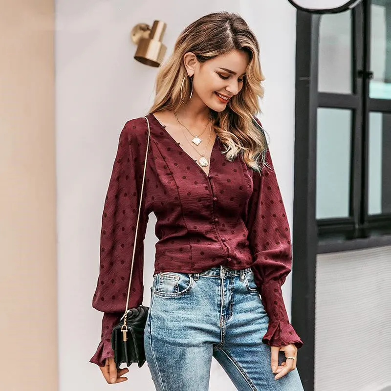 Poet Sleeve V-Neck Shirt