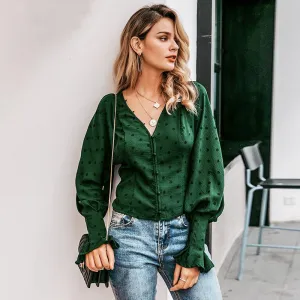 Poet Sleeve V-Neck Shirt