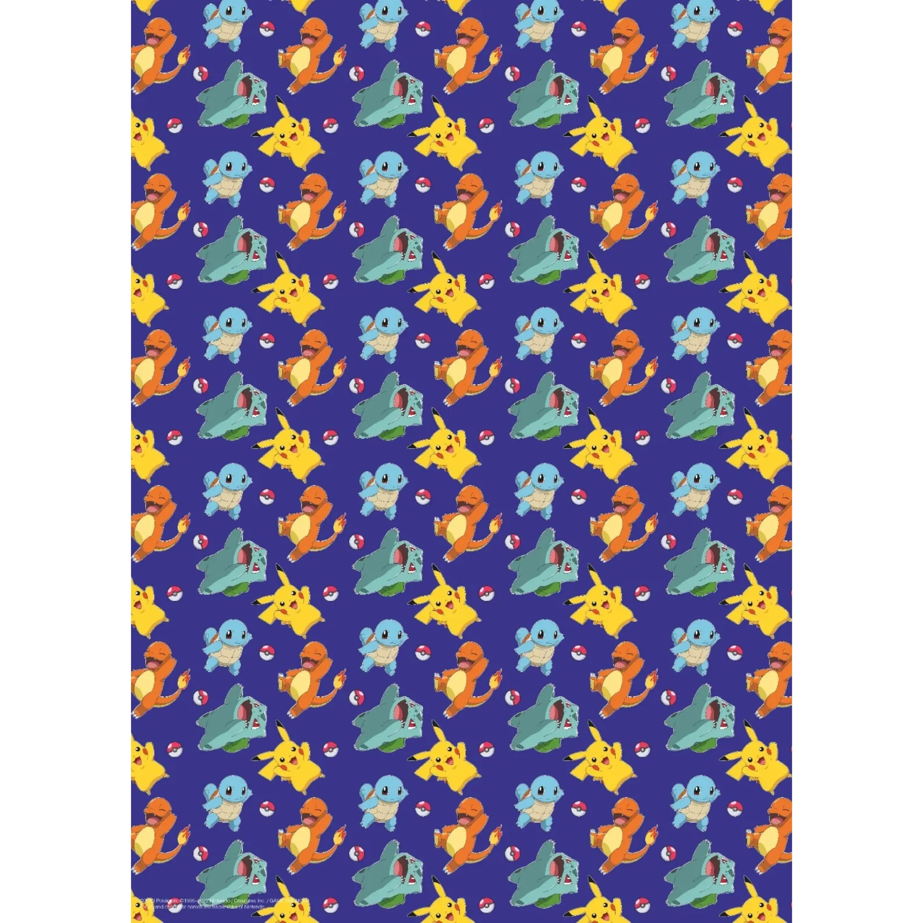 Pokémon Blue 4m Roll Wrapping Paper