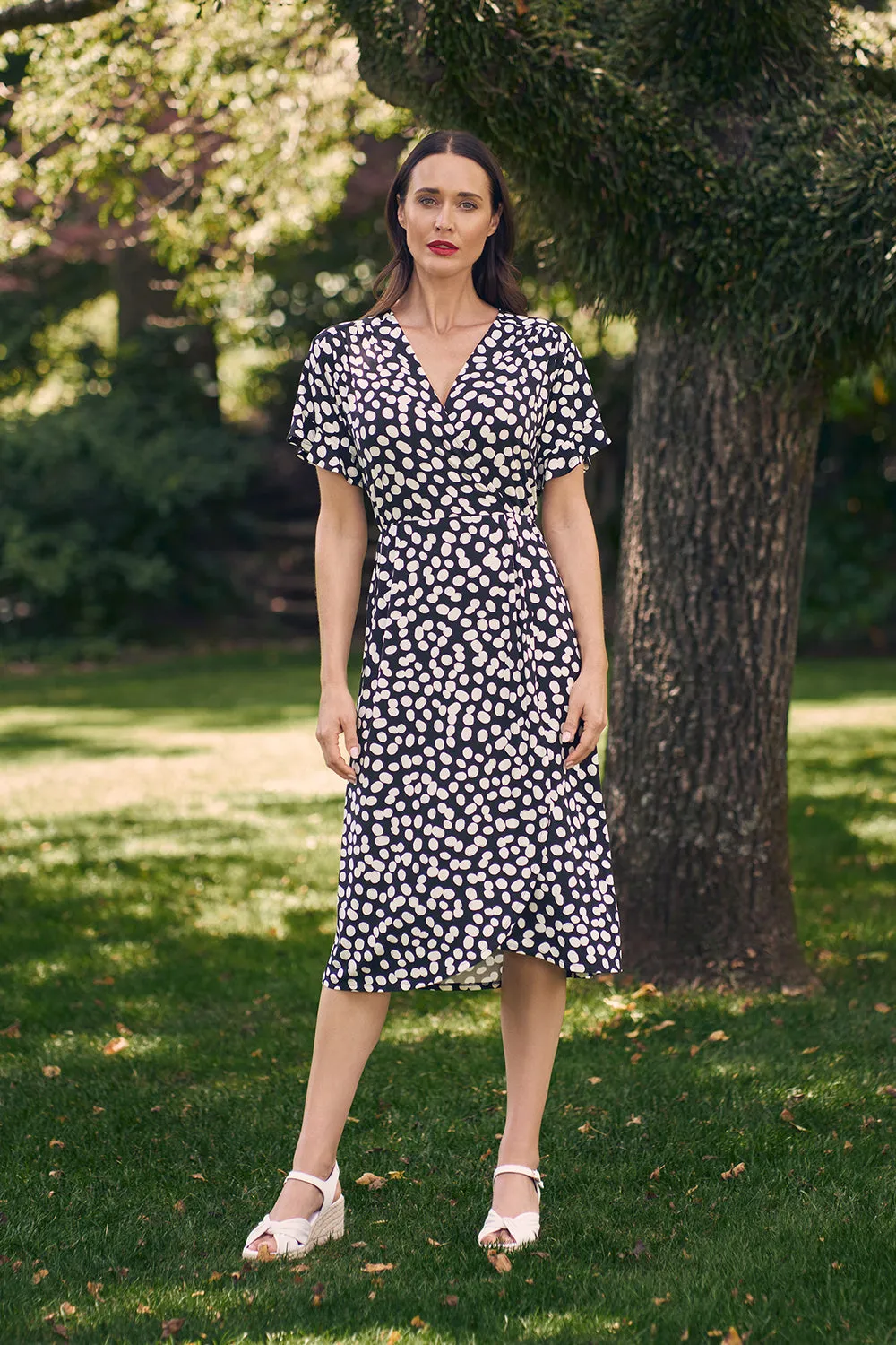 Polka Dot Wrap Dress