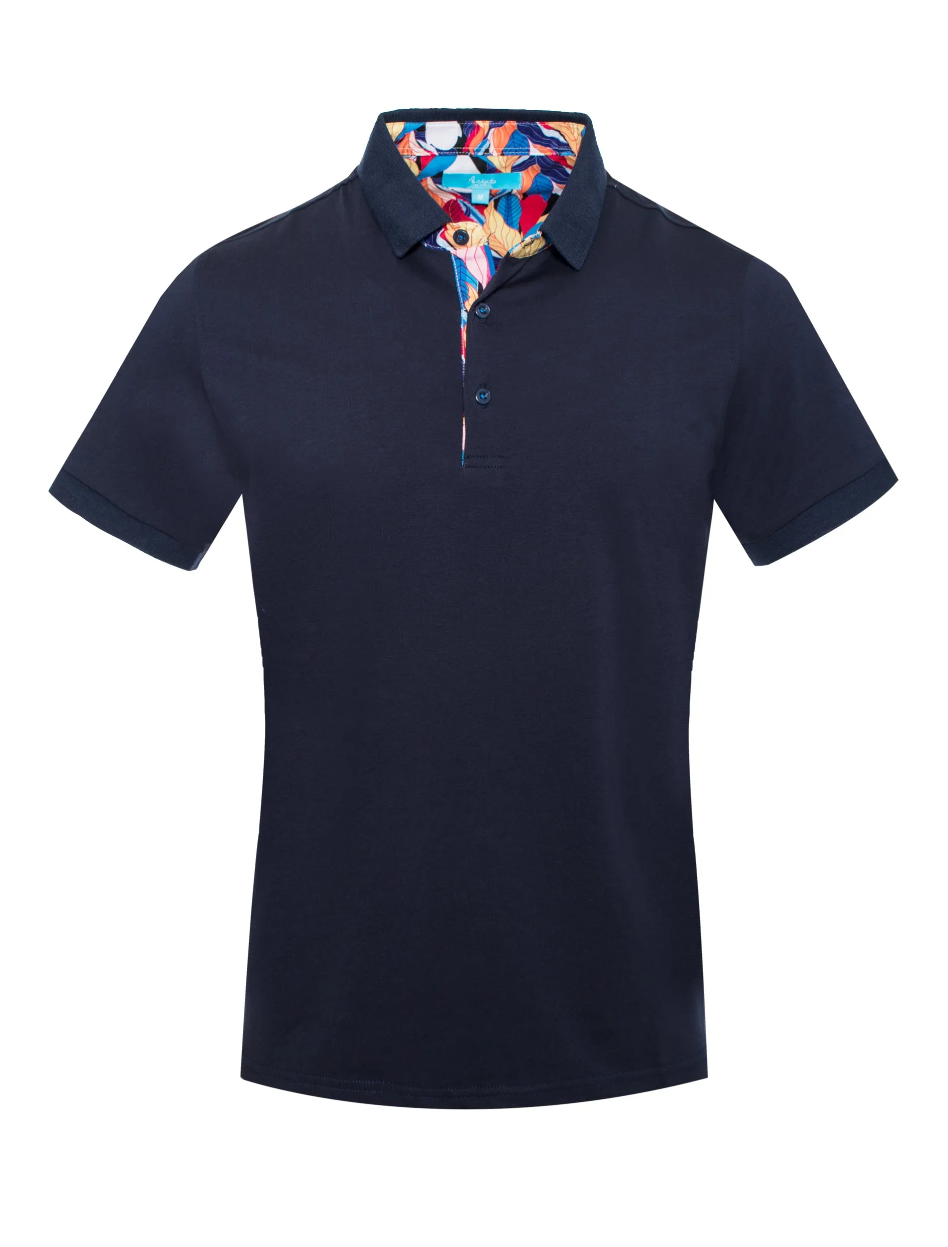 Polo stretch Cotton in Navy