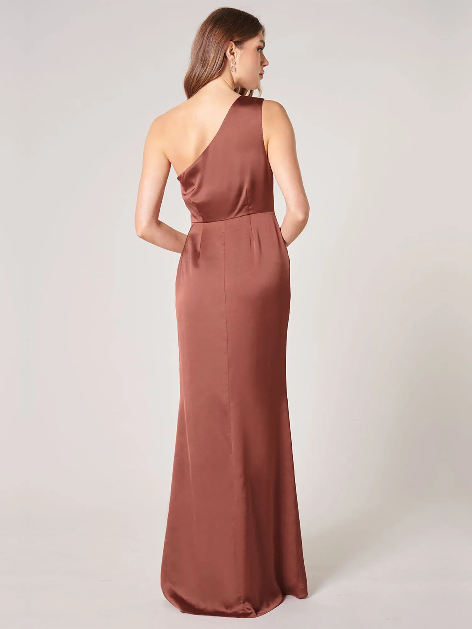 Prestige One Shoulder Pleat Detail Maxi Dress - Sugarlips