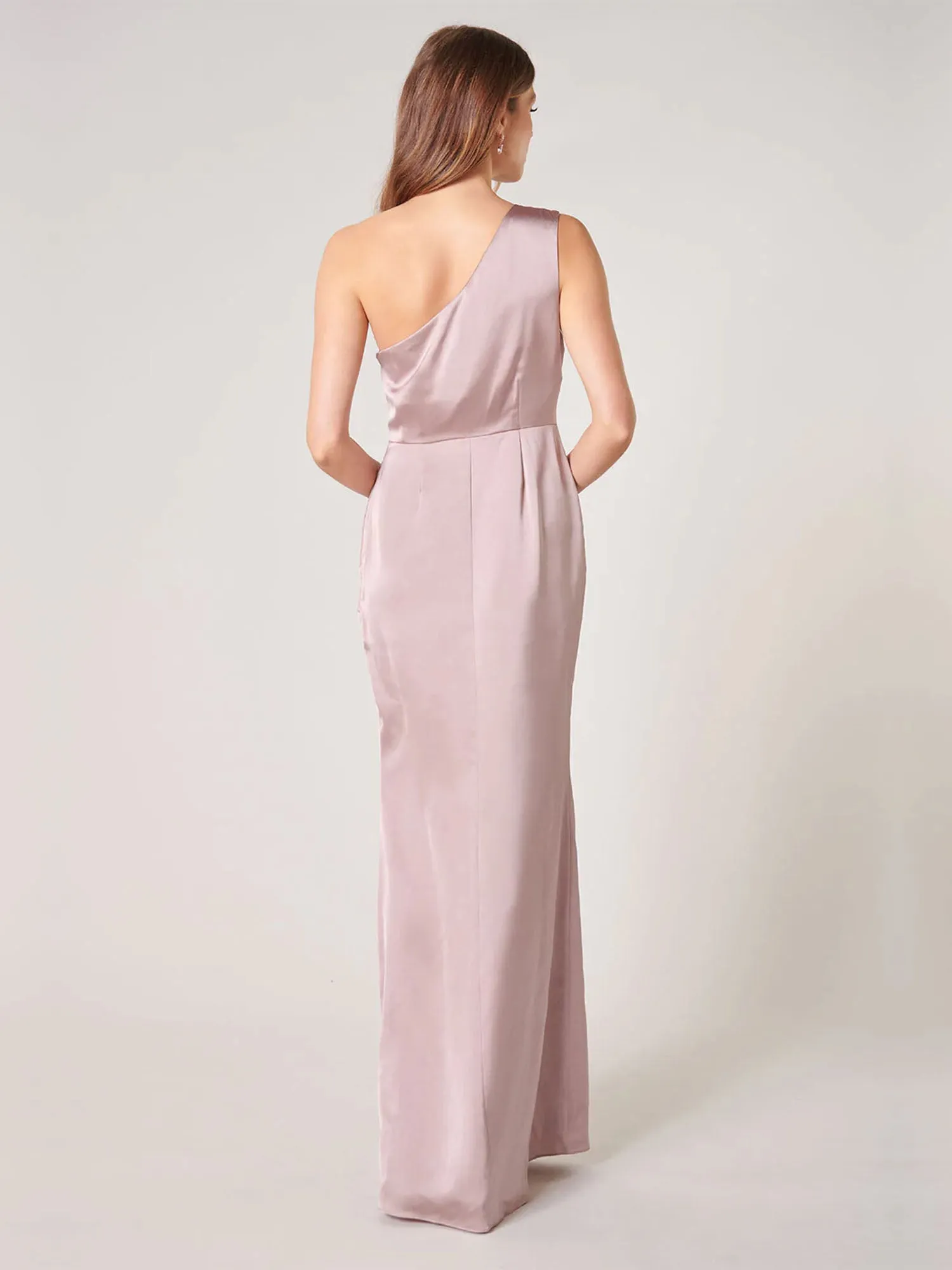 Prestige One Shoulder Pleat Detail Maxi Dress - Sugarlips