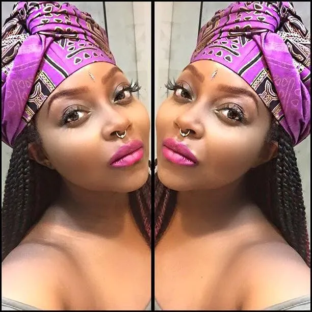 Purple Goddess Wax Print Head wrap