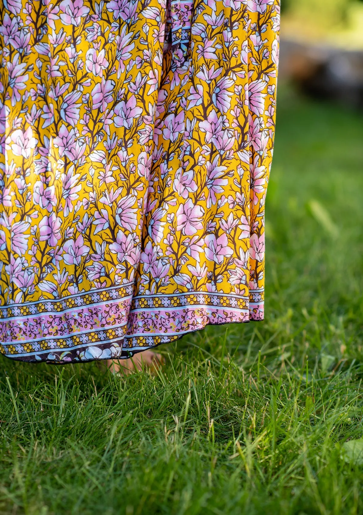 Queen Wrap Yellow Dress