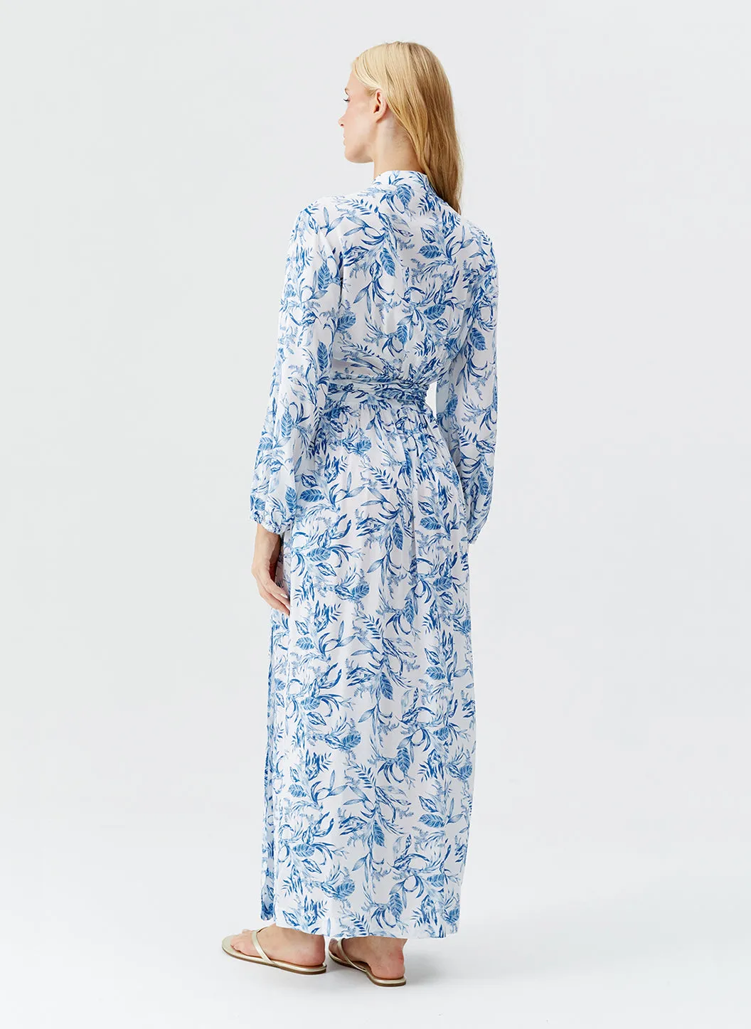 Rachel Blue Leaf Dress
