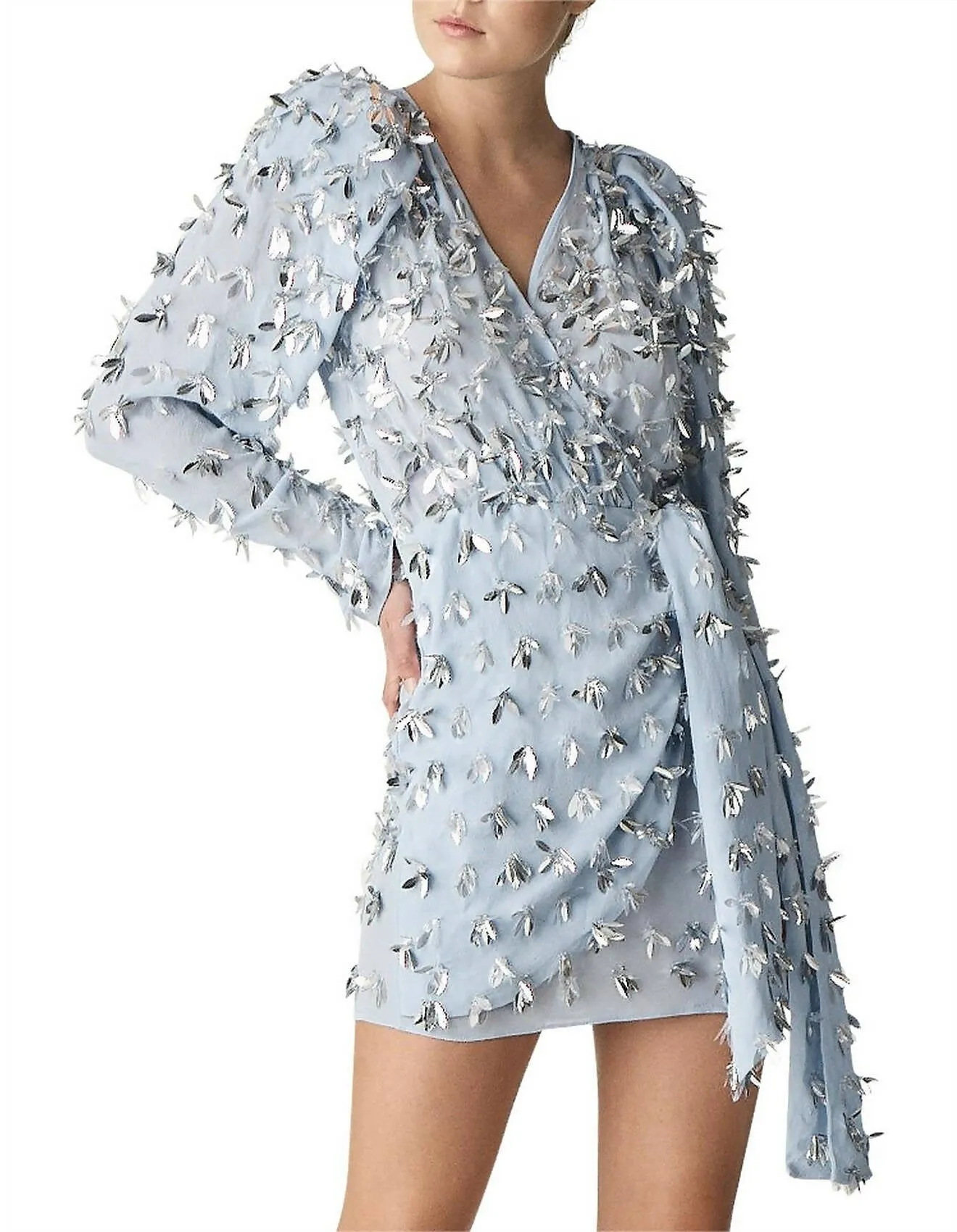 Rachel Gilbert Carina Mini Blue Dress
