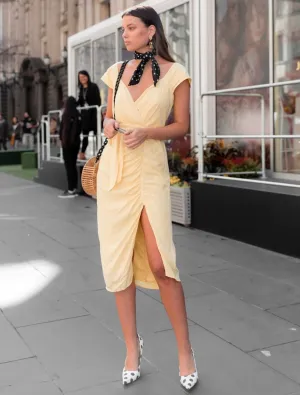 RADIANCE WRAP MIDI DRESS