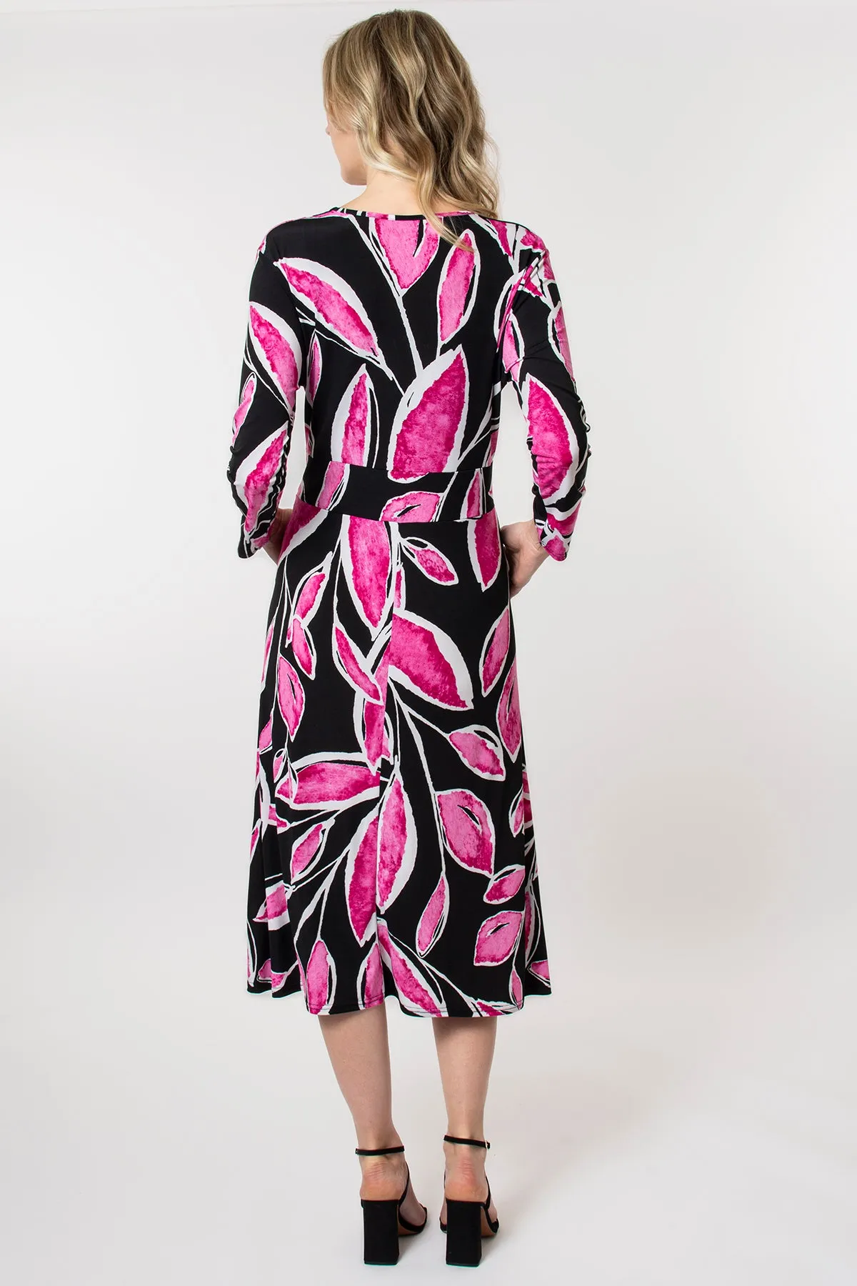 Rambling leaf wrap dress