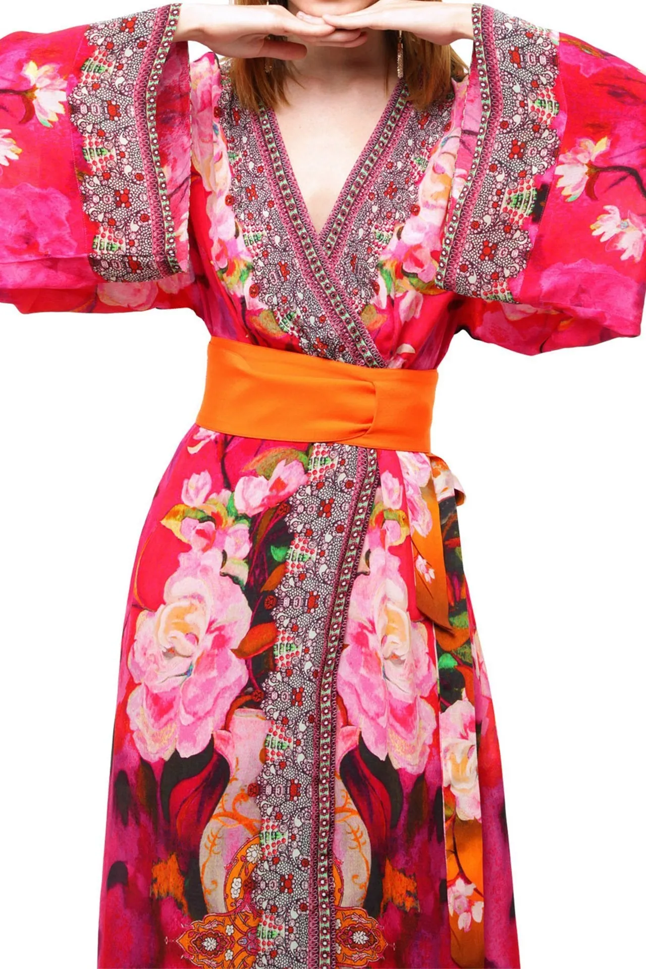 Red Maxi Womens Wrap Dress