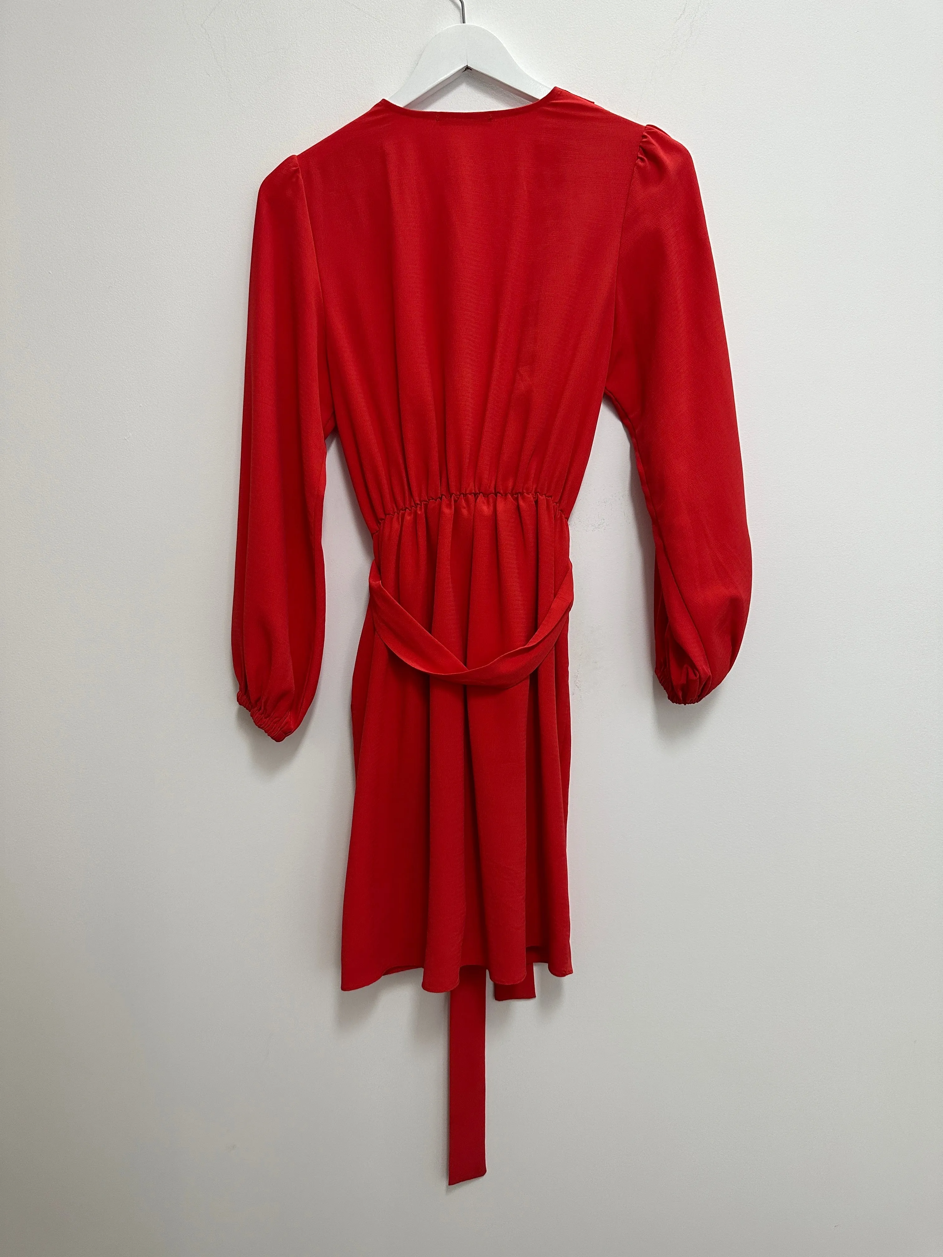 Red Wrap Mini Dress