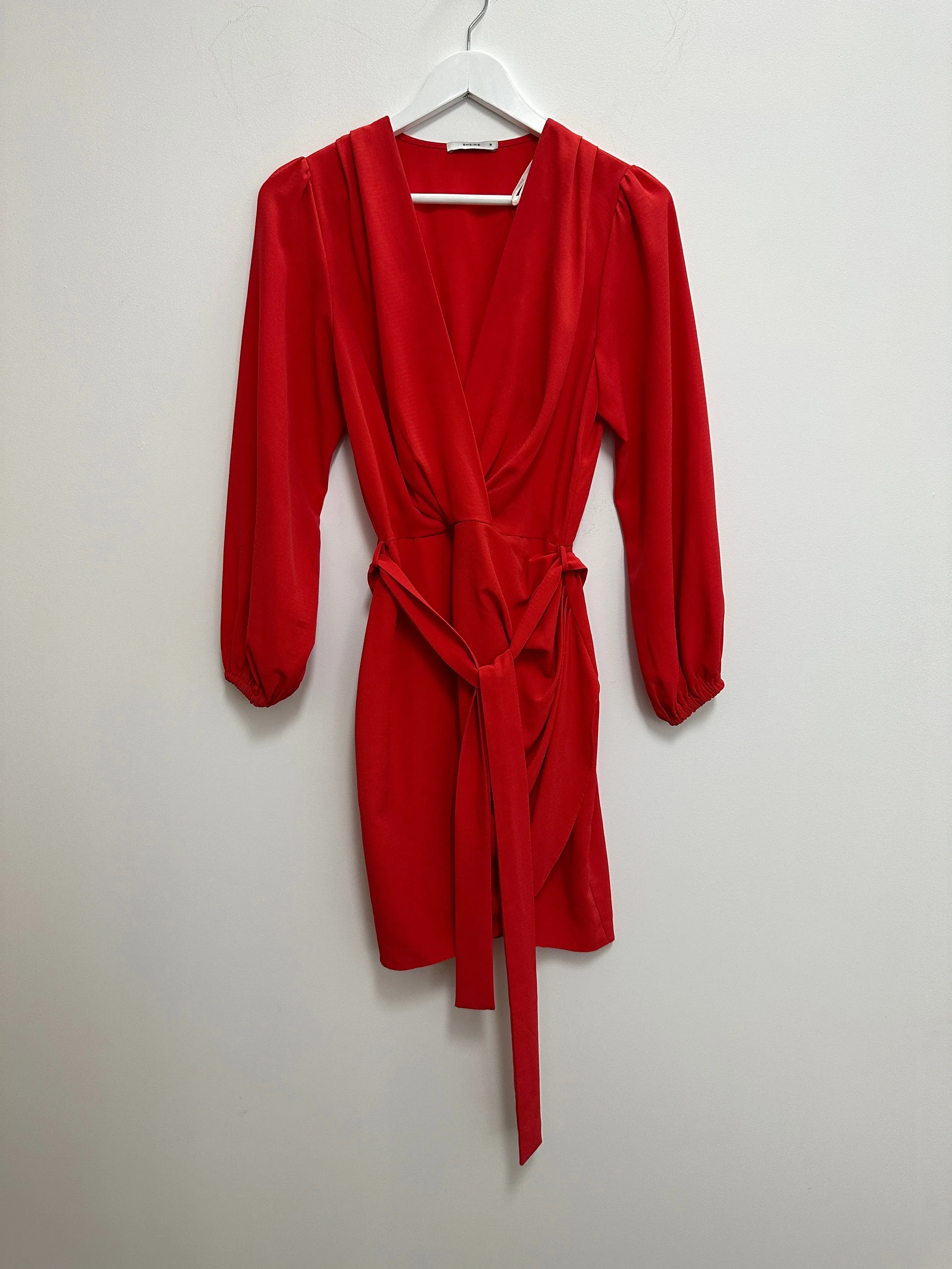 Red Wrap Mini Dress