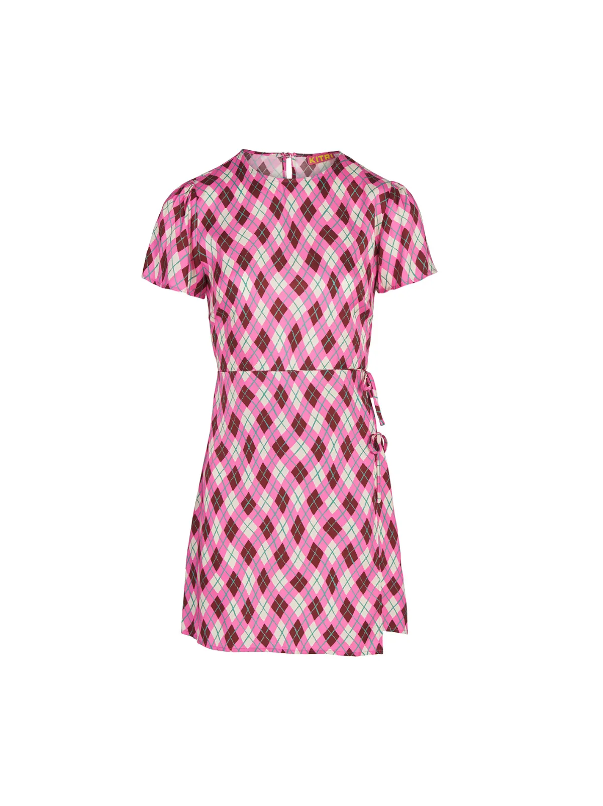 Riley Pink Argyle Print Mini Dress