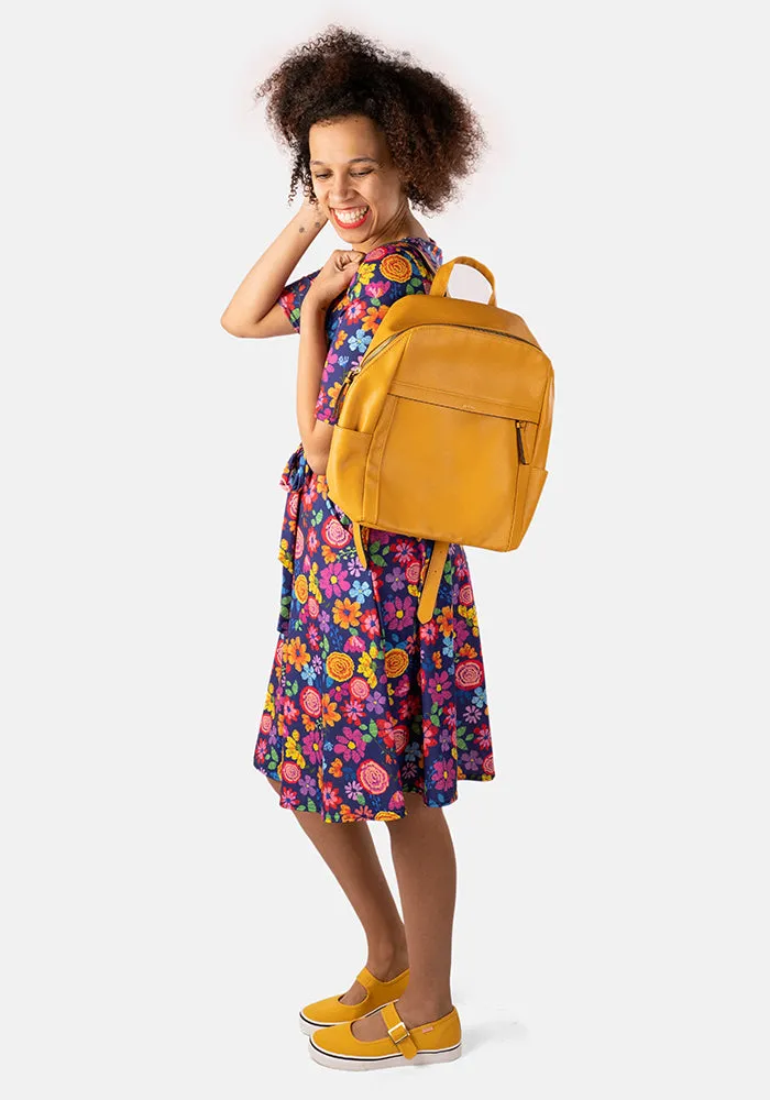 Rosetta Bright Embroidered Floral Print Dress