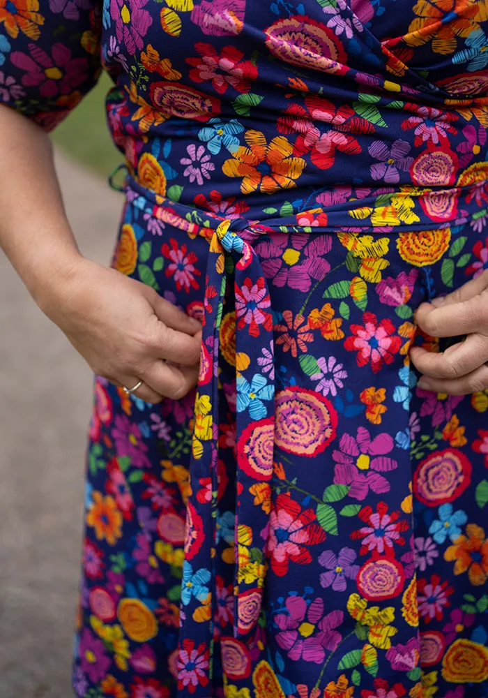 Rosetta Bright Embroidered Floral Print Dress