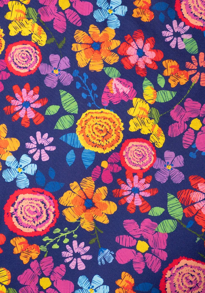 Rosetta Bright Embroidered Floral Print Dress