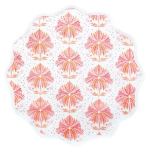 Round Scalloped Placemat, Lotus Flower