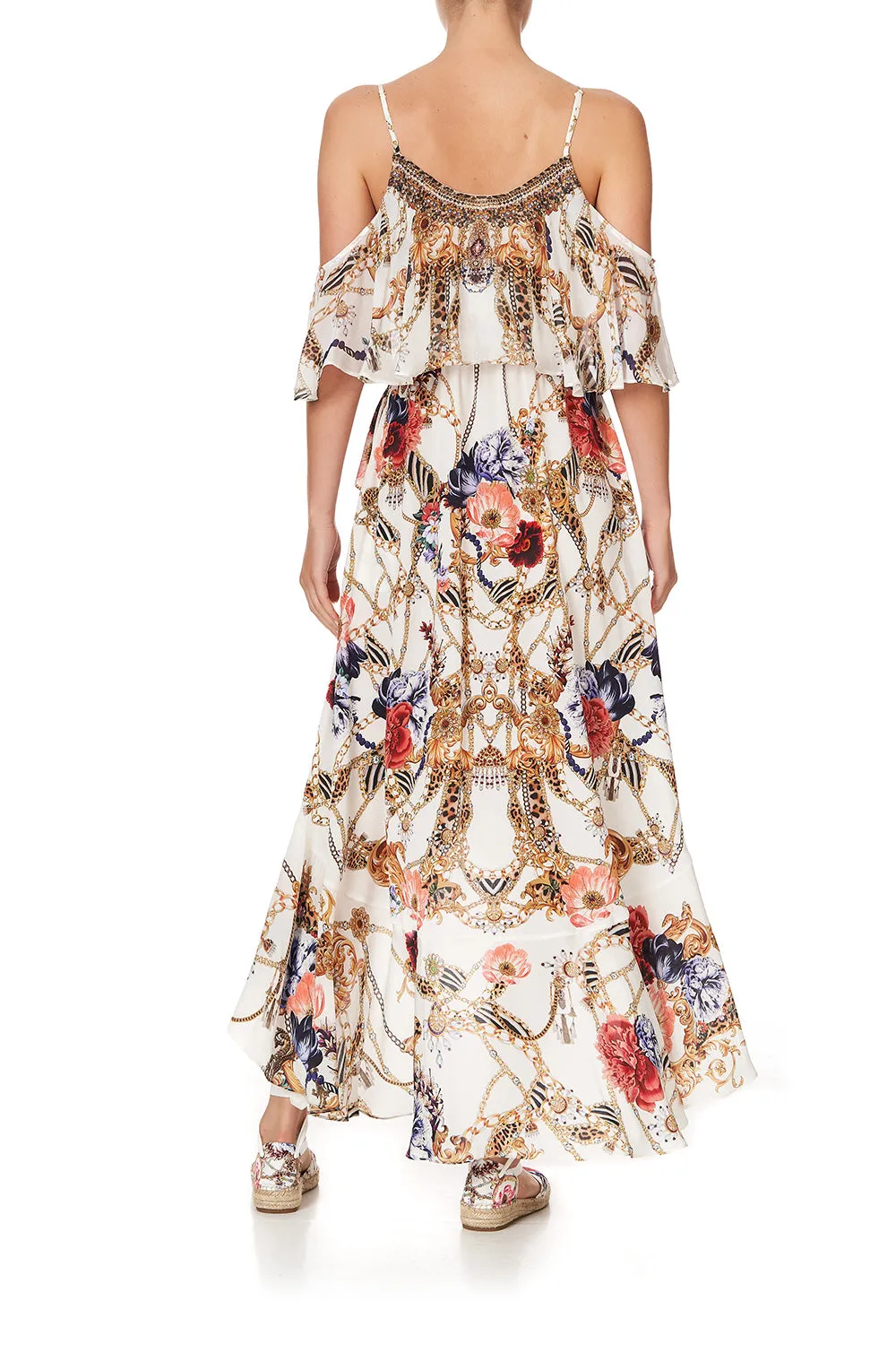 Ruffle Overlay Wrap Dress, Reign Supreme