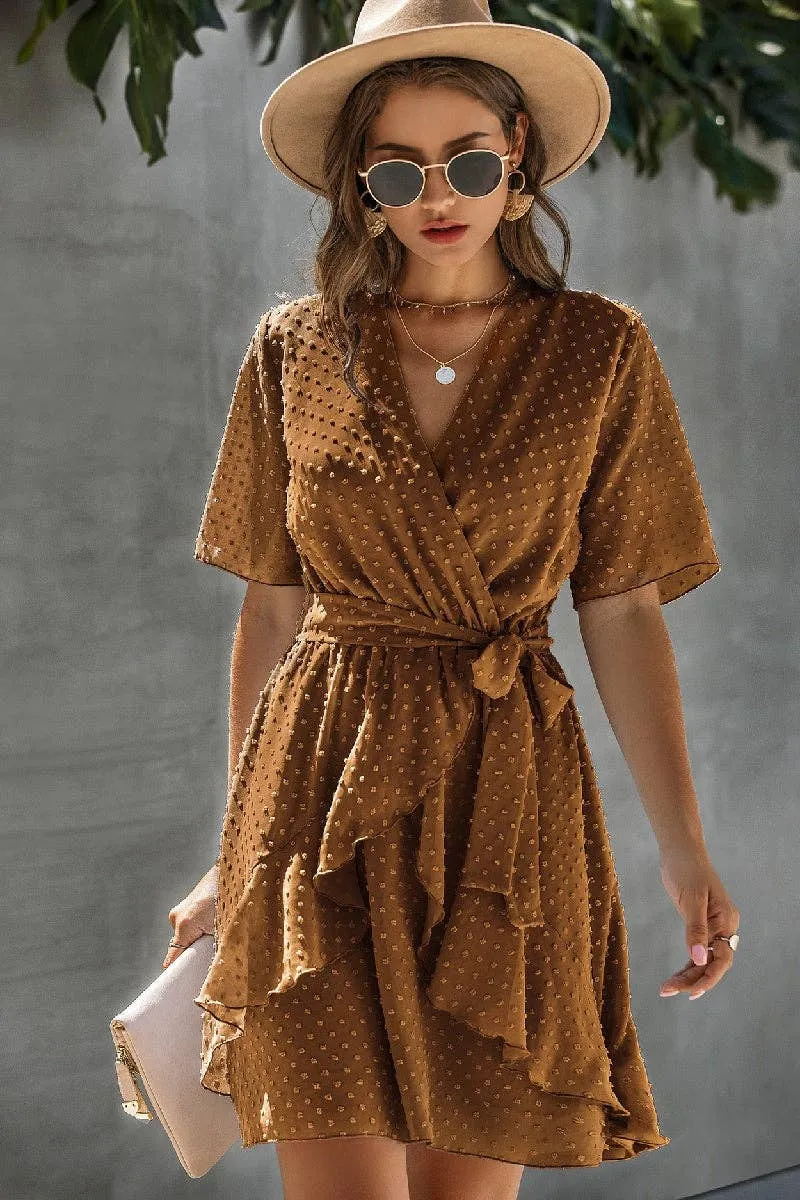 Ruffle Romance Wrap Dress