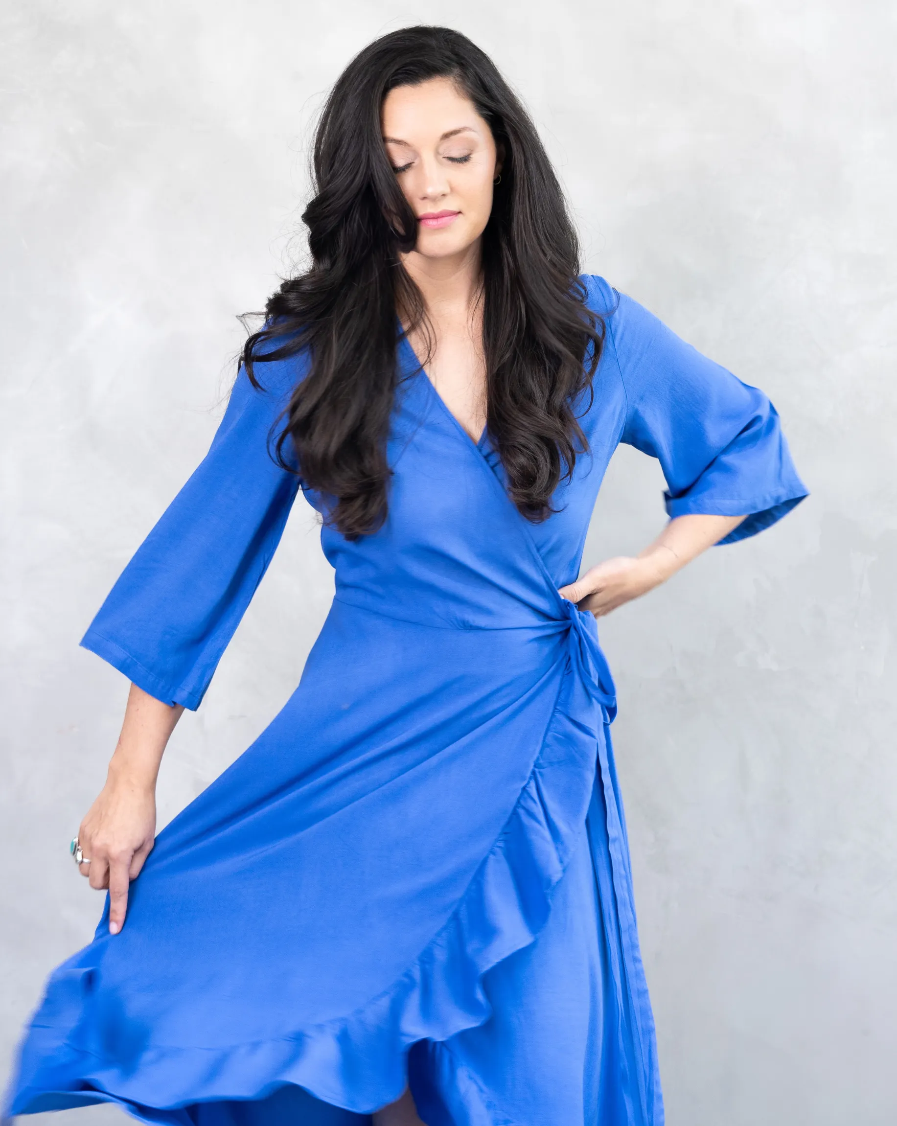 Sara Wrap Dress | Blue