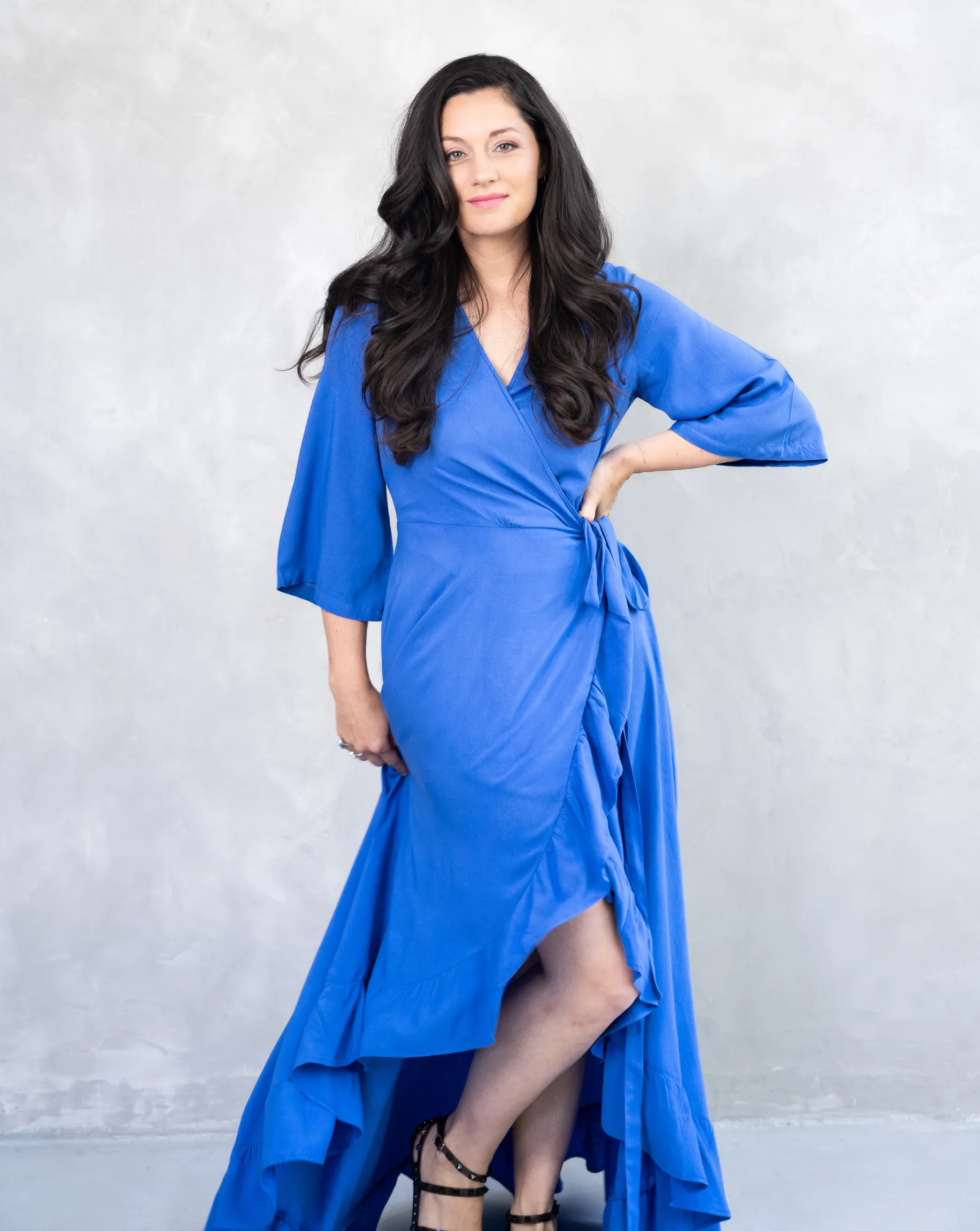 Sara Wrap Dress | Blue