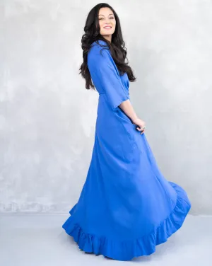 Sara Wrap Dress | Blue