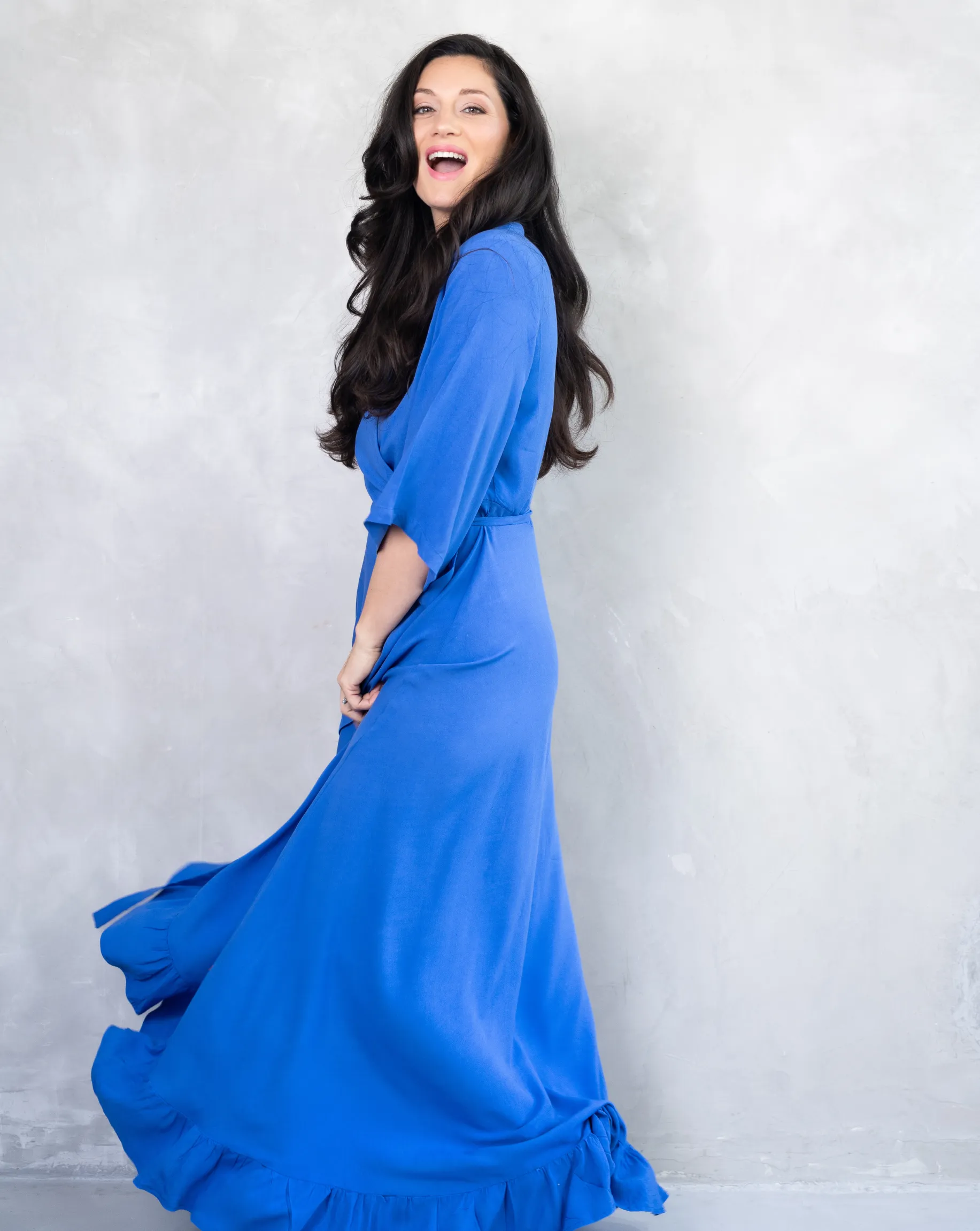 Sara Wrap Dress | Blue