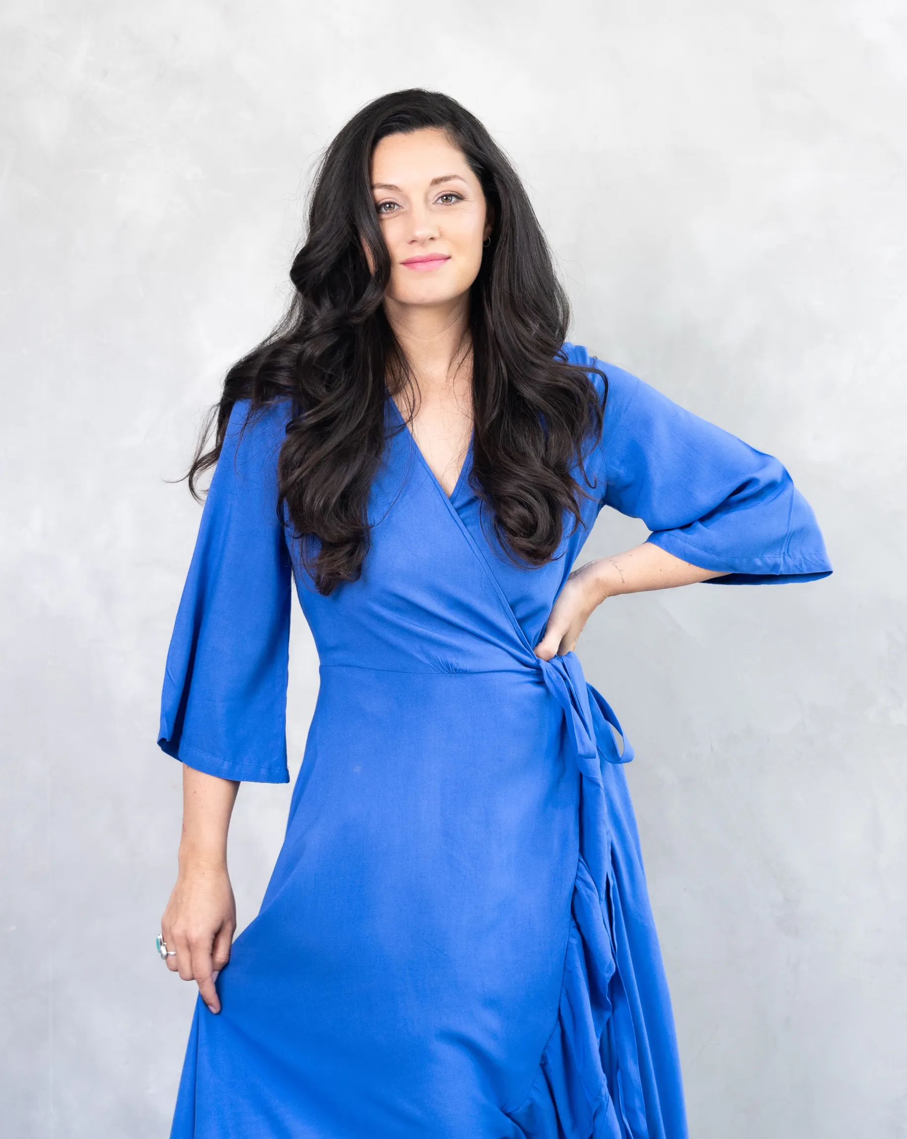 Sara Wrap Dress | Blue