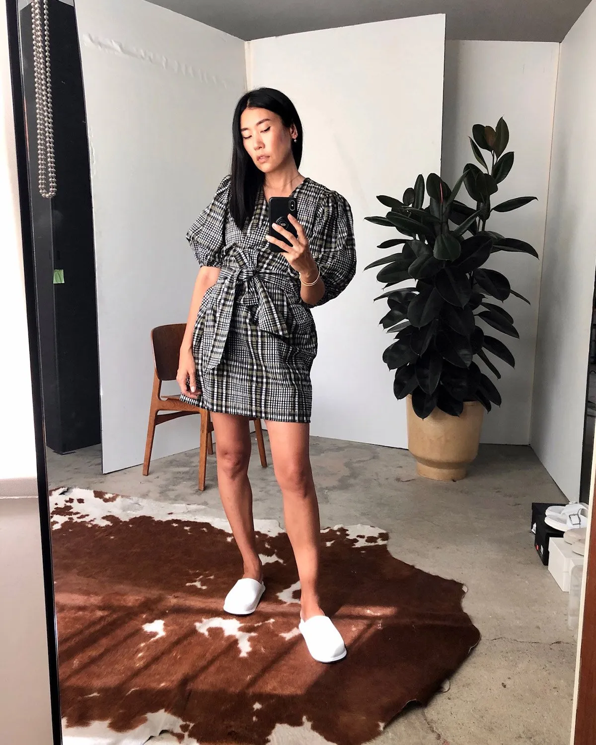 Seersucker Wrap Dress in Kalamata