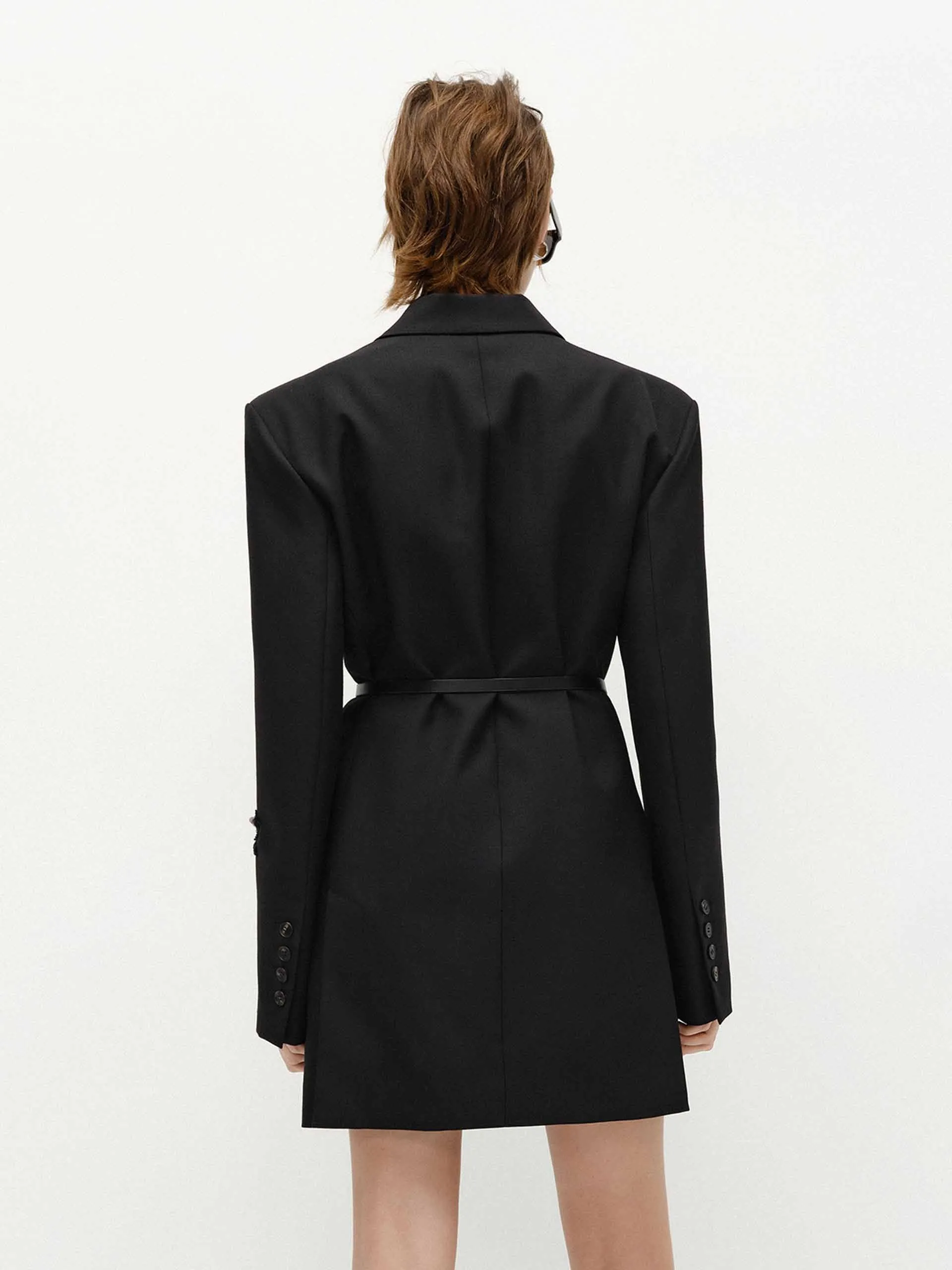 Sequin Detail Blazer Dress