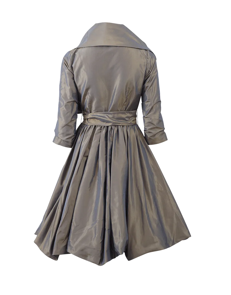 Shawl Collar Bubble Wrap Dress