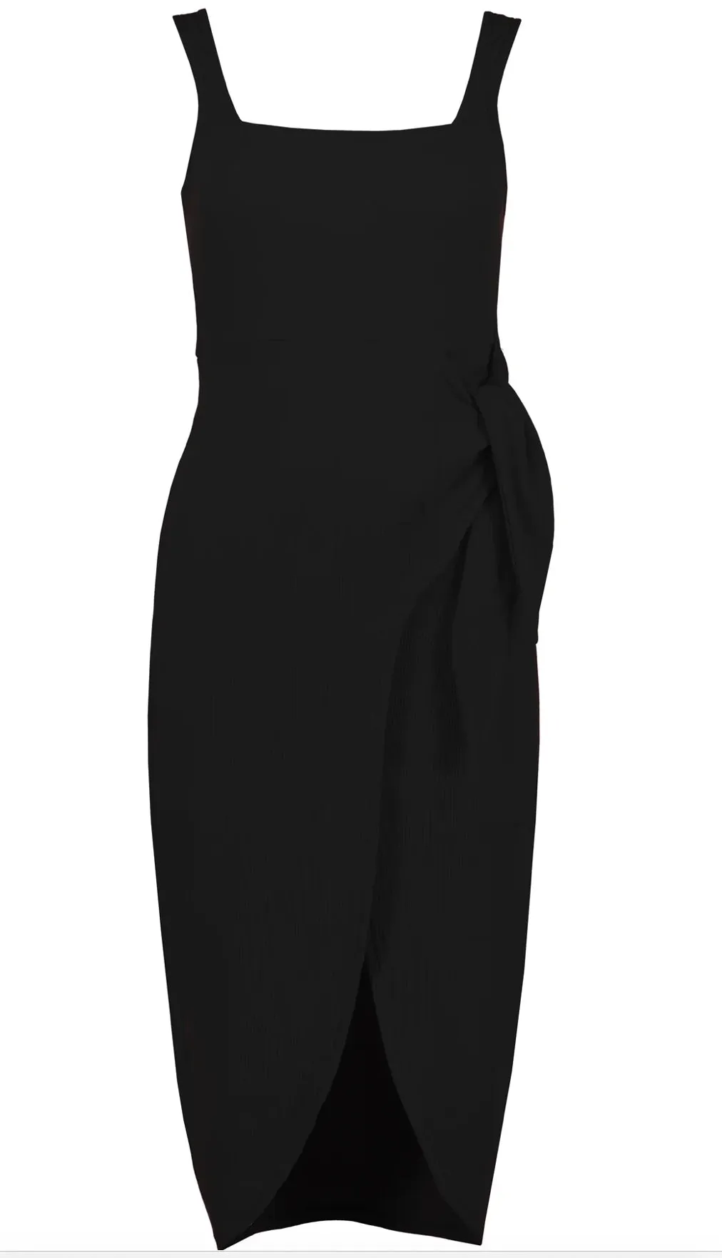 Shawna Black Side Tie Dress