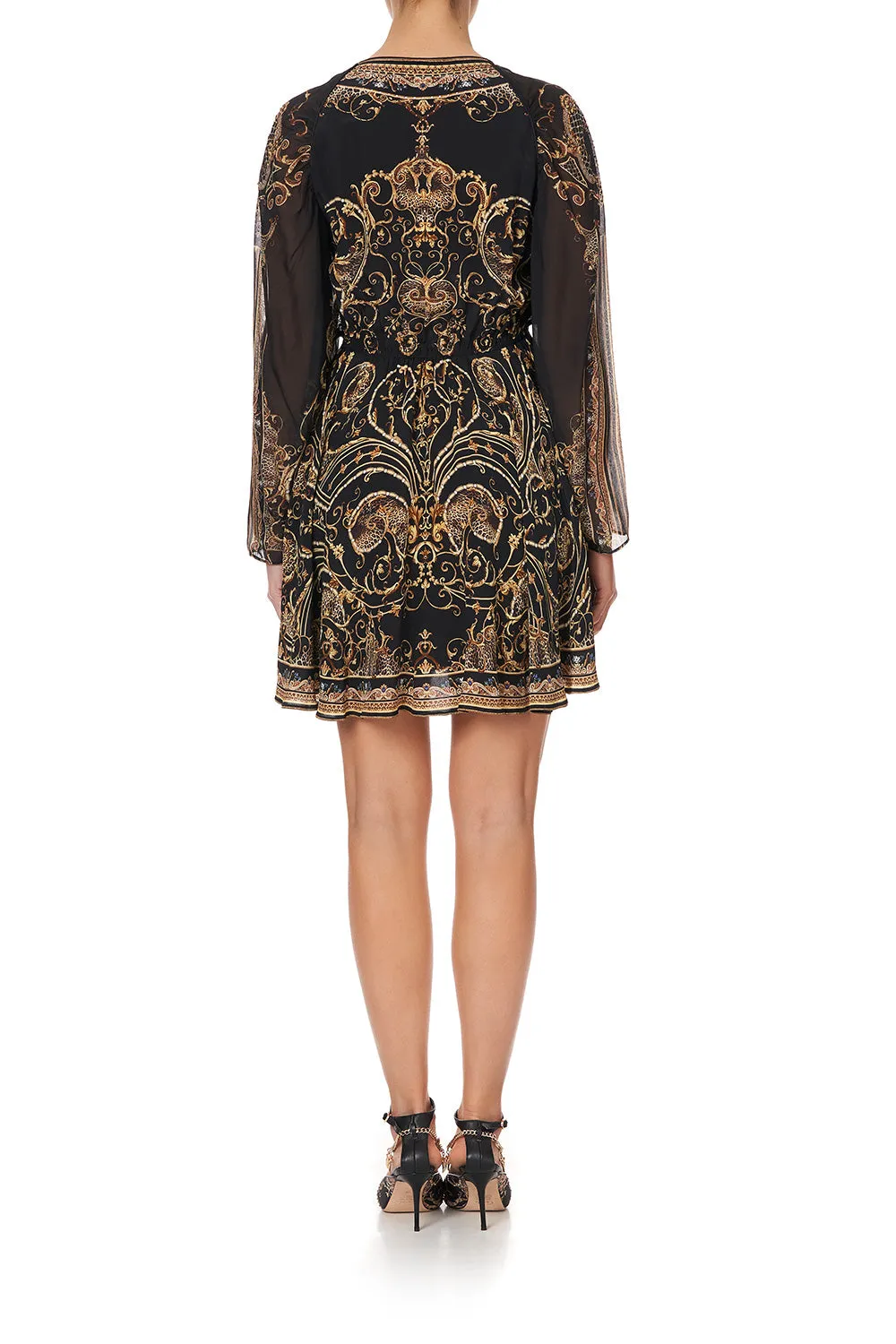 SHORT DRESS WITH DRAPED SLEEVE STUDIO 54