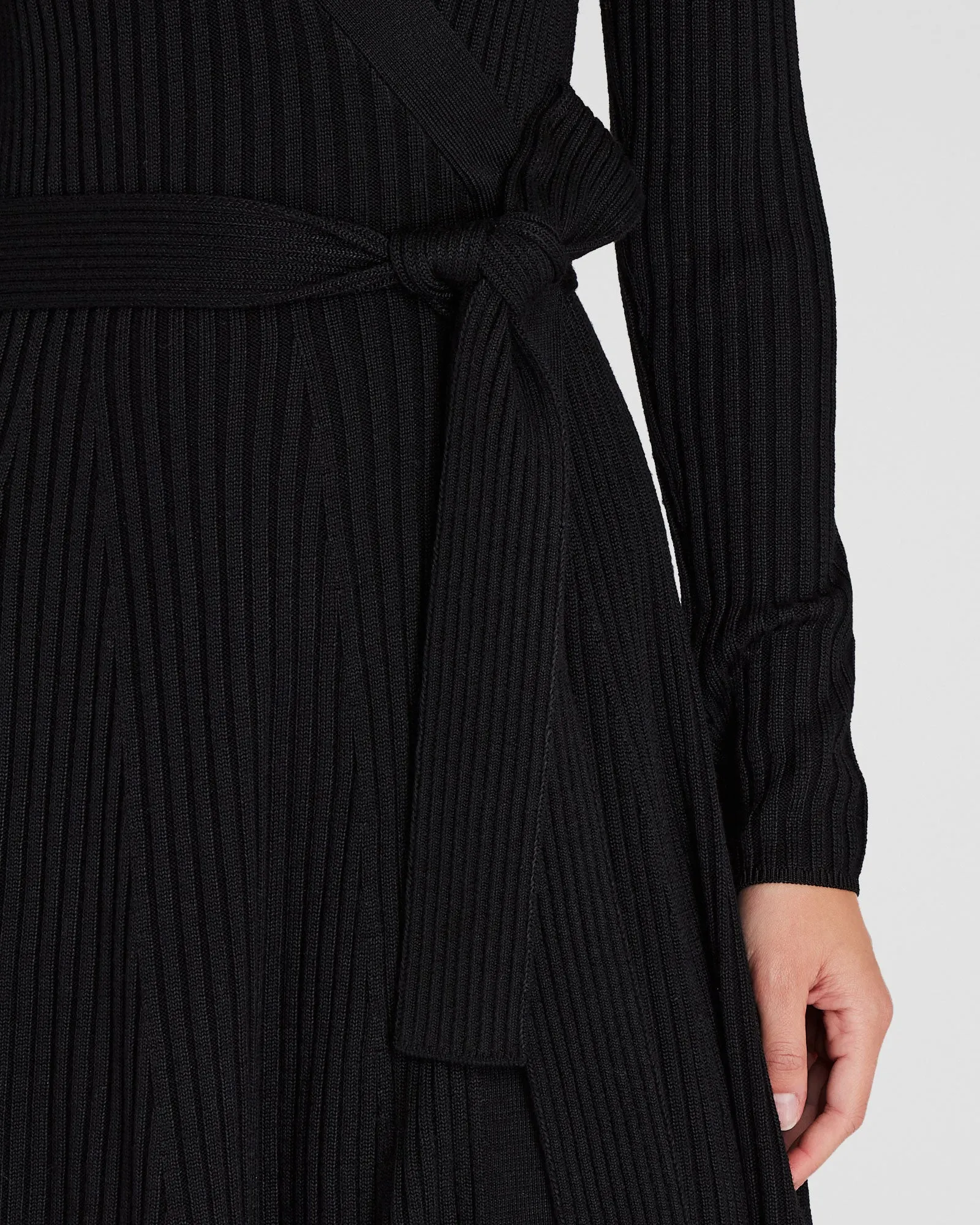 Short Wrap Sweater Dress