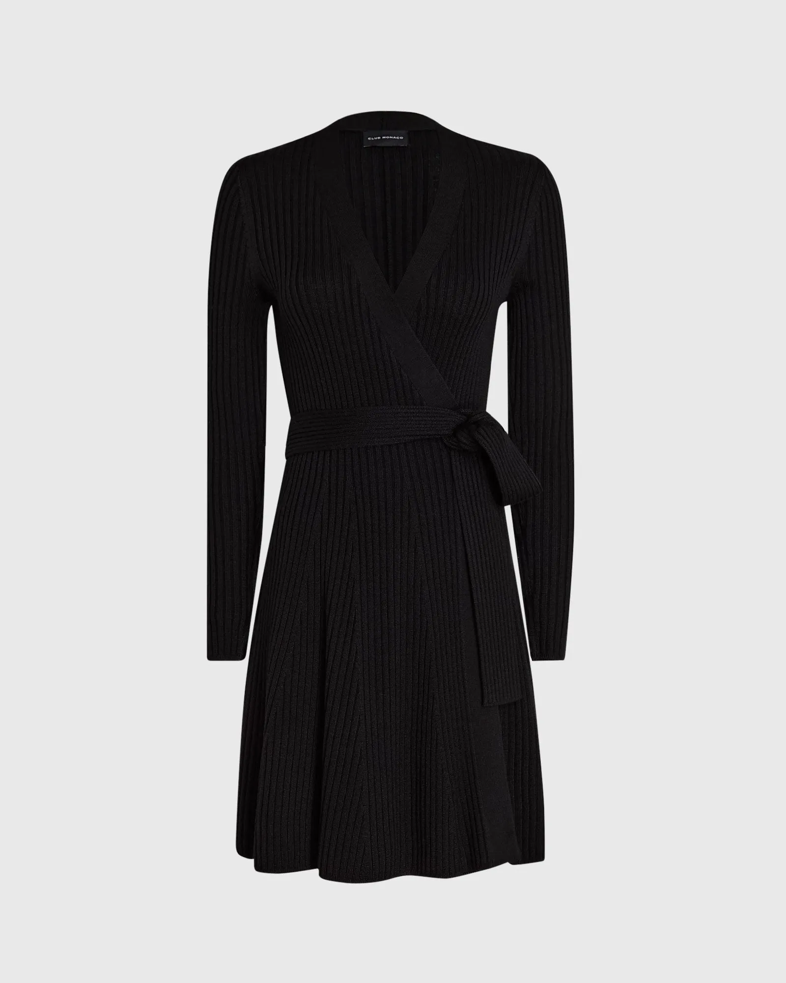 Short Wrap Sweater Dress