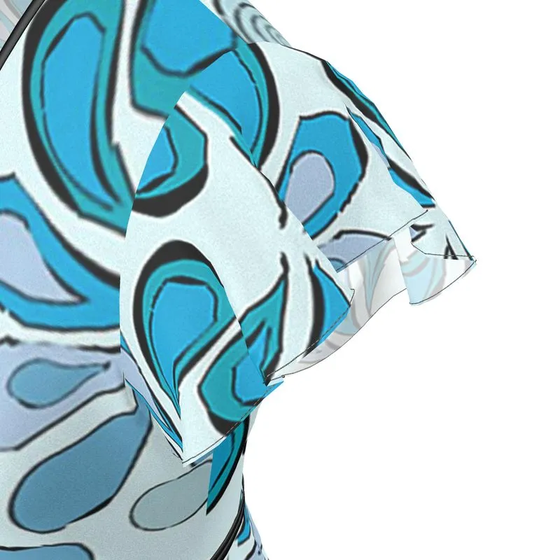 Silk Tea Dress Raindrops