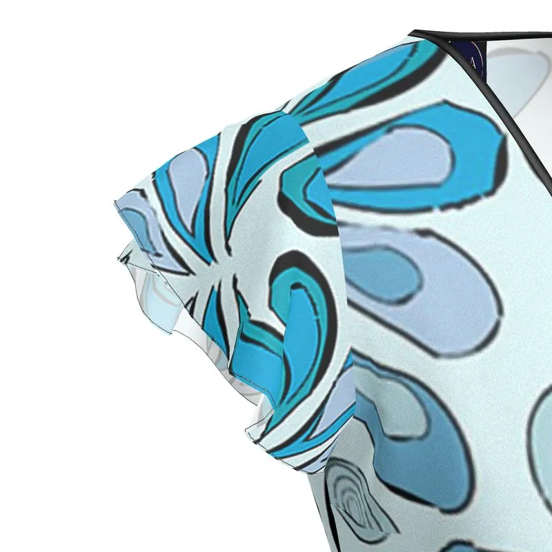 Silk Tea Dress Raindrops