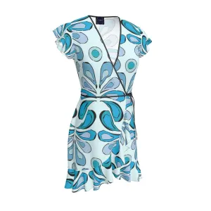 Silk Tea Dress Raindrops