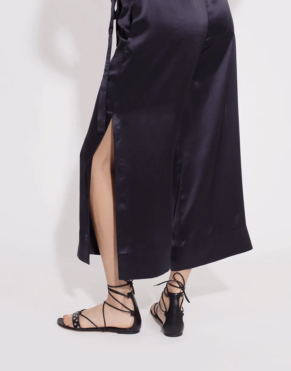 Silver Stud Ankle Wrap Sandal