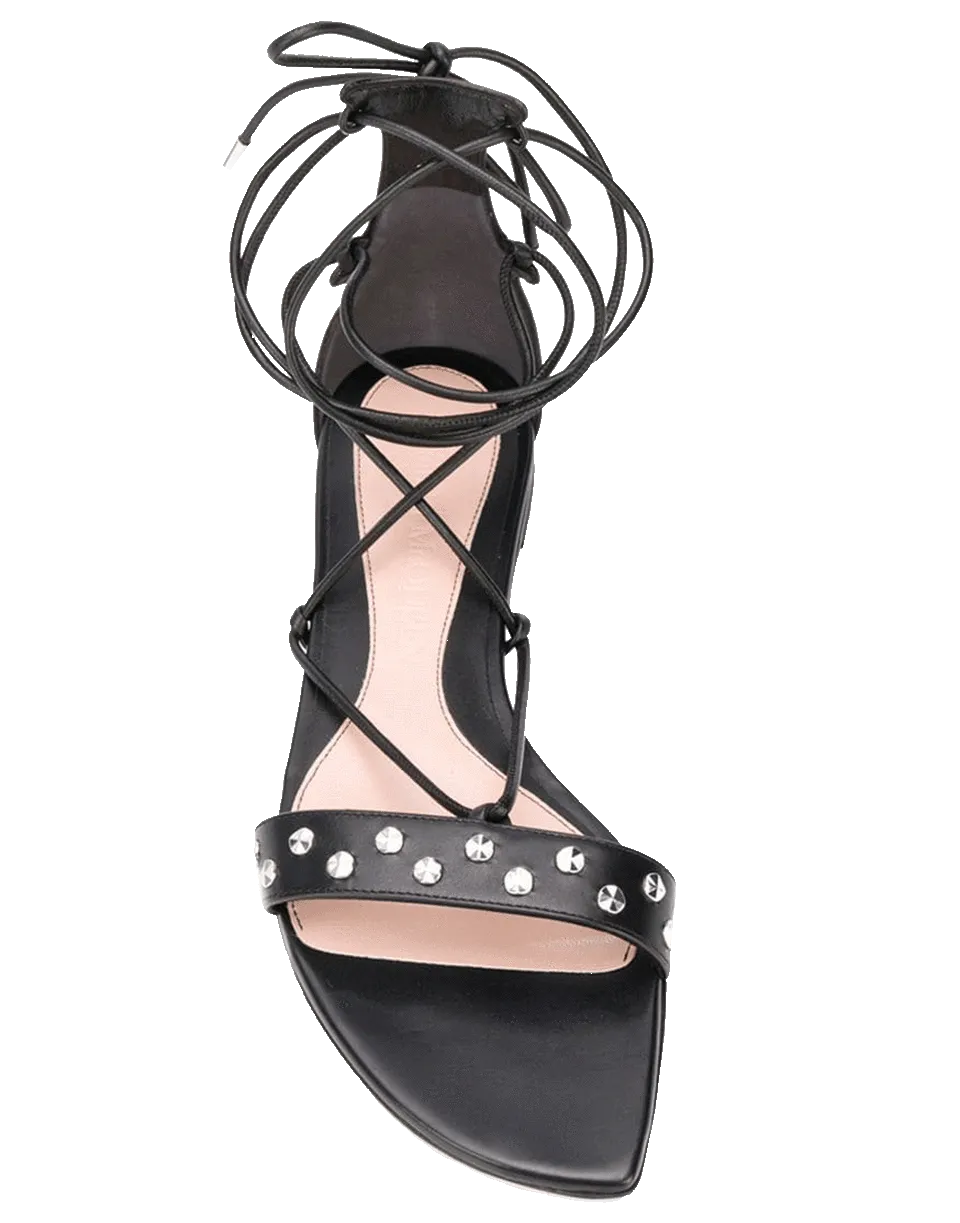 Silver Stud Ankle Wrap Sandal
