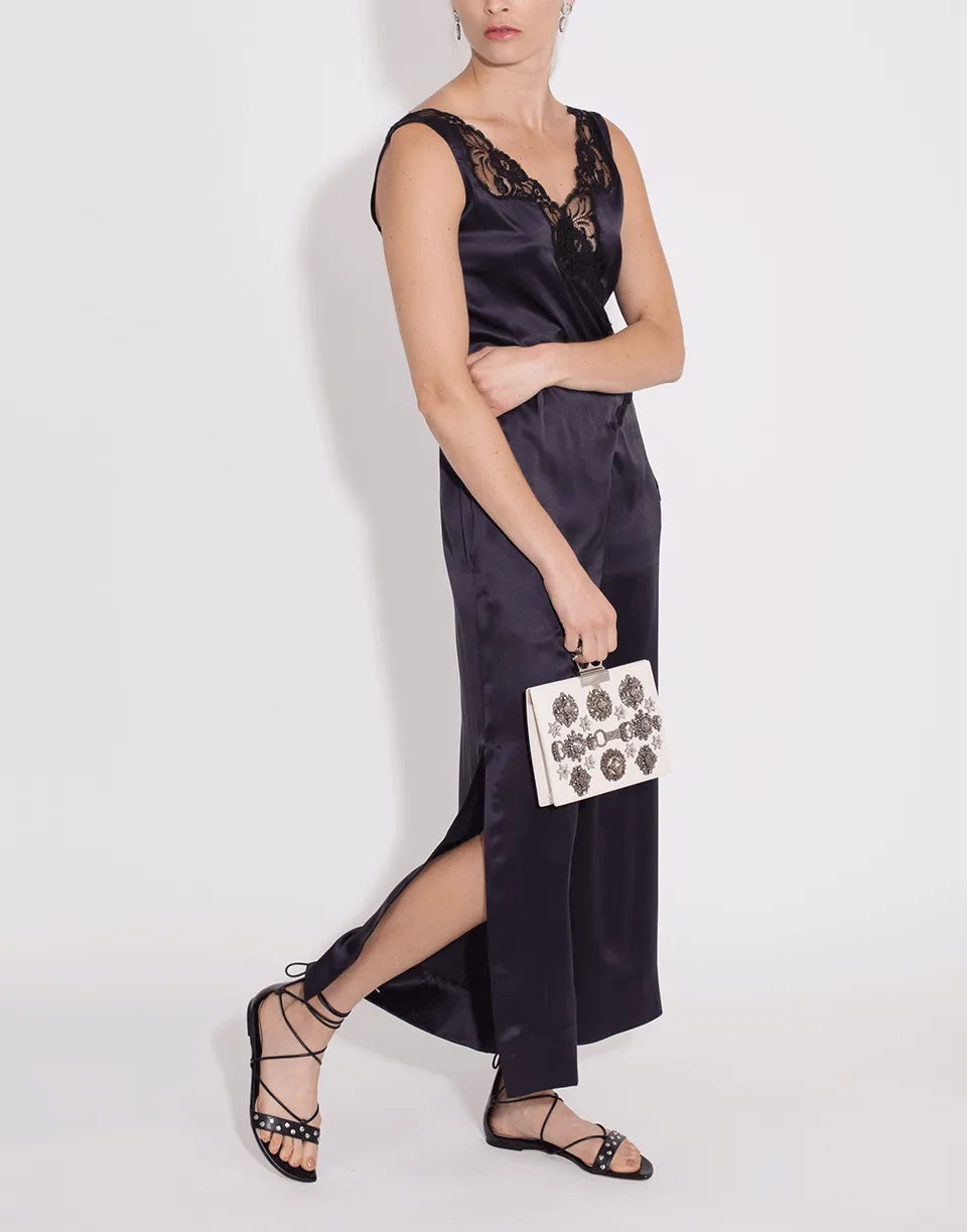 Silver Stud Ankle Wrap Sandal