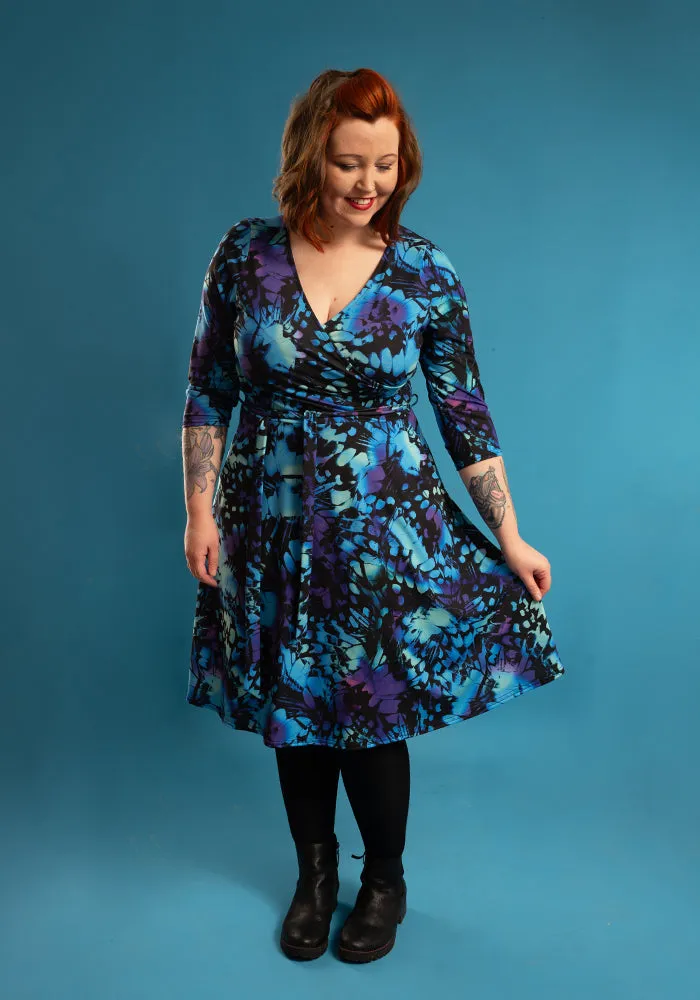 Simone Abstract Butterfly Print Dress