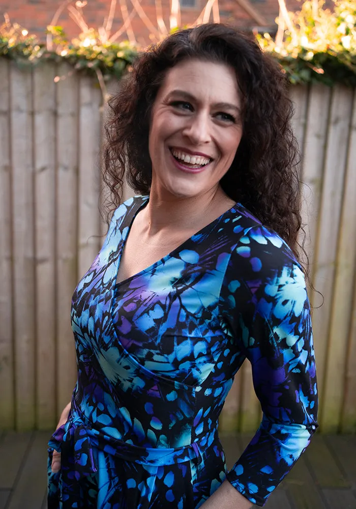 Simone Abstract Butterfly Print Dress
