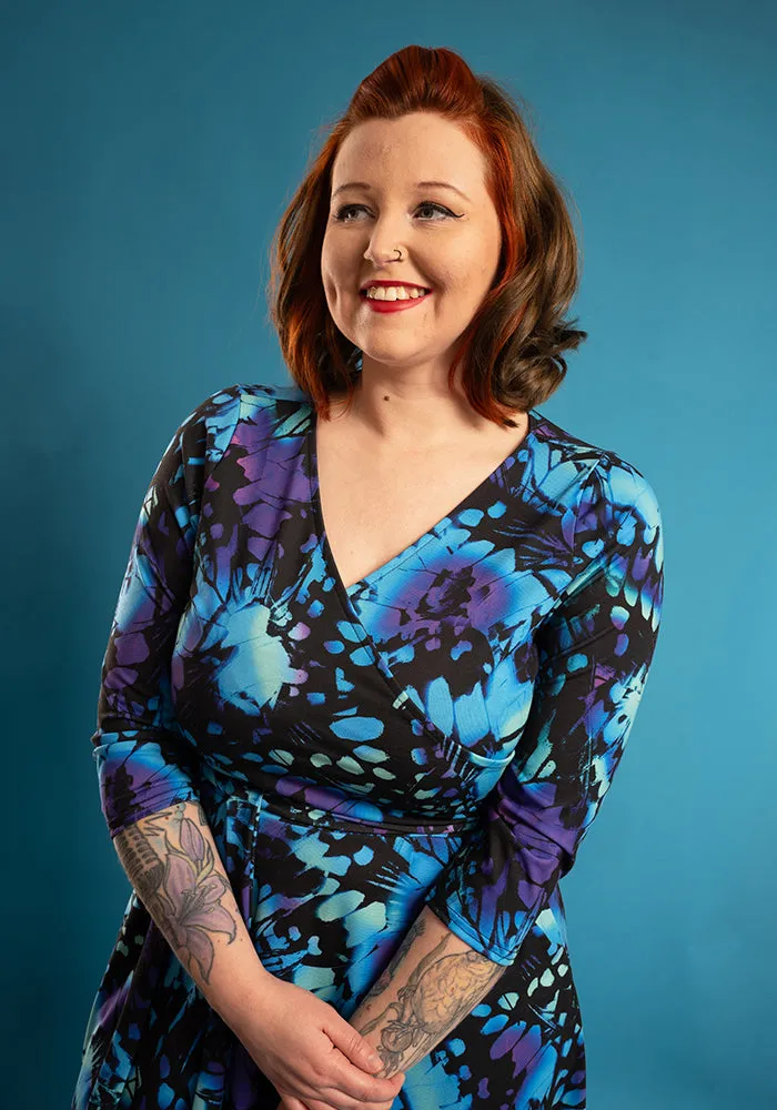 Simone Abstract Butterfly Print Dress