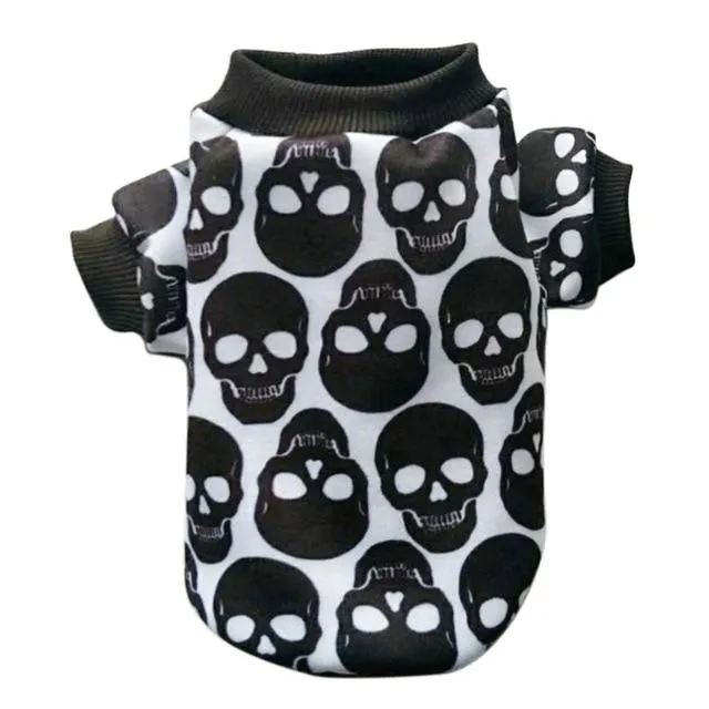Skull Pattern Shirt for French Bulldog (WS80)