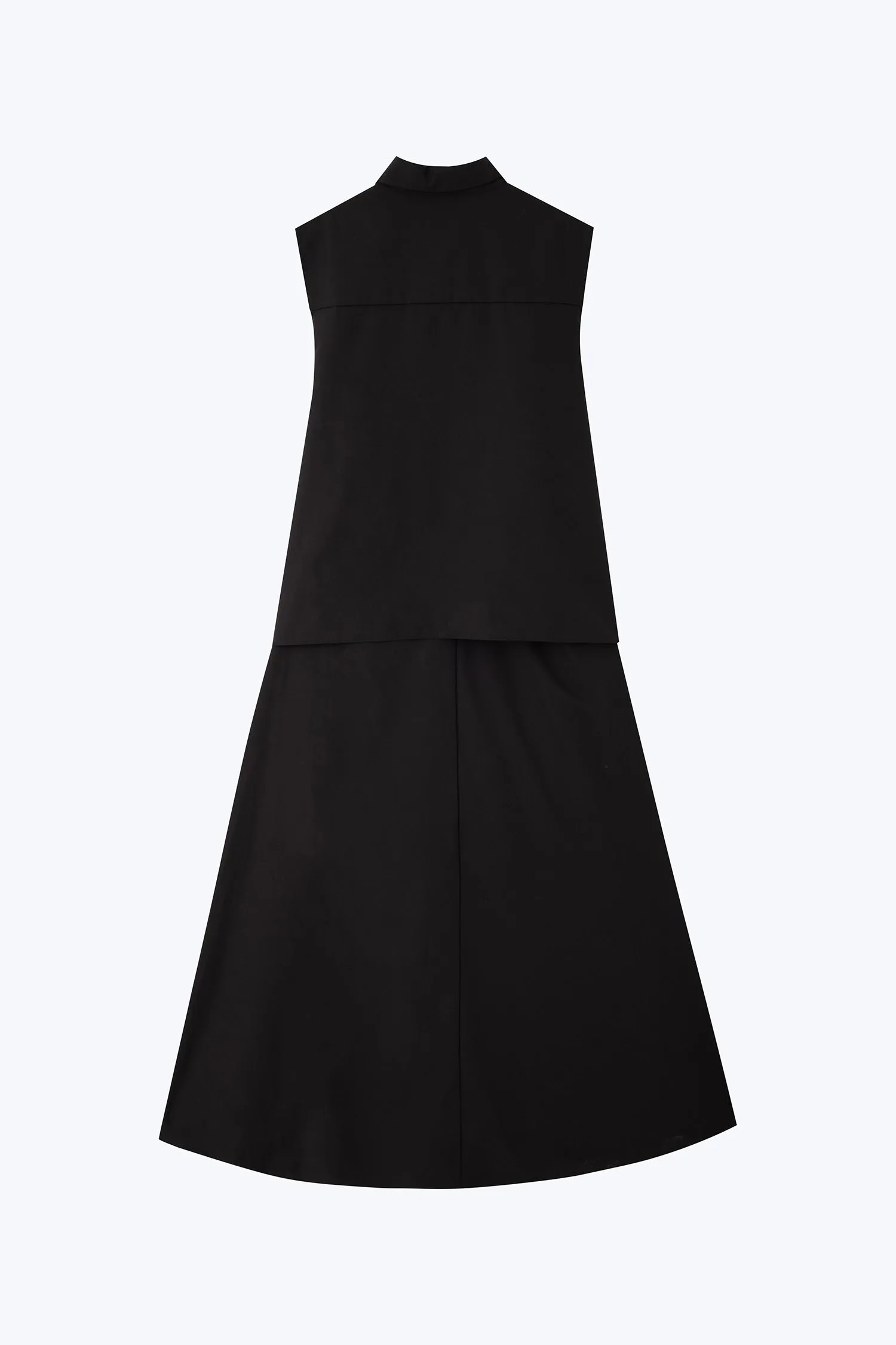 Sleeveless Wrap Dress - Black
