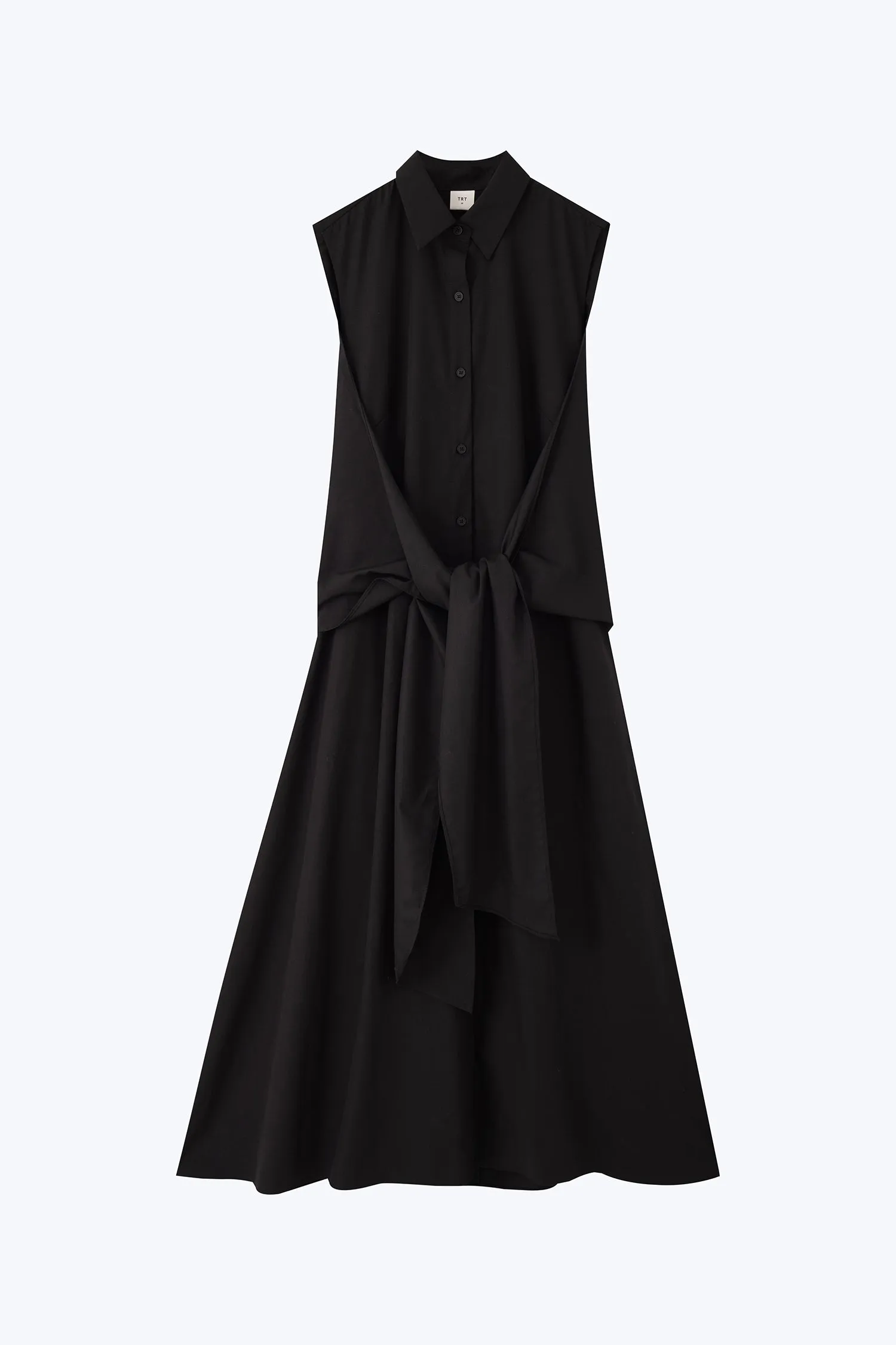 Sleeveless Wrap Dress - Black