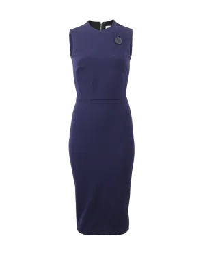 Sleeveless Wrap Fitted Dress