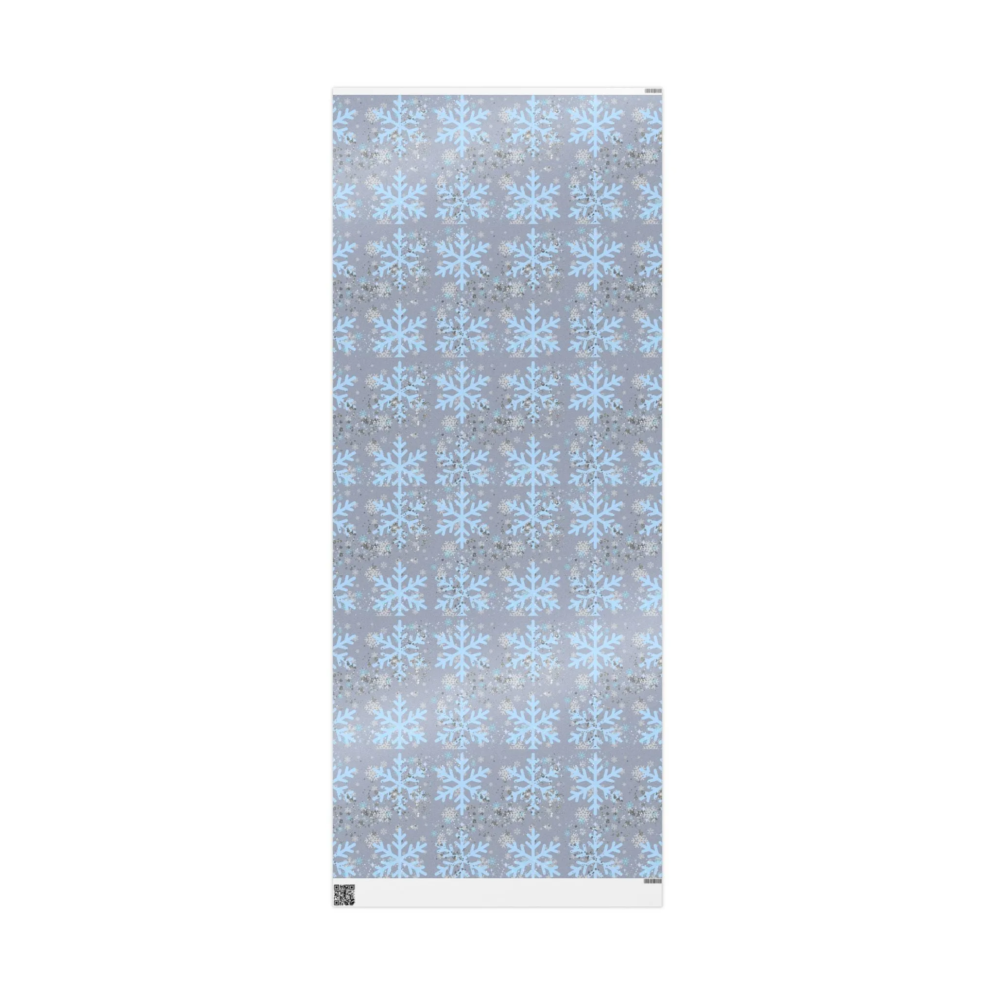 Snowflake Winter Wrapping Paper : Elegant Holiday Gift Wrap with Blue & Silver Snowflakes, Perfect for Christmas and Winter Gifts