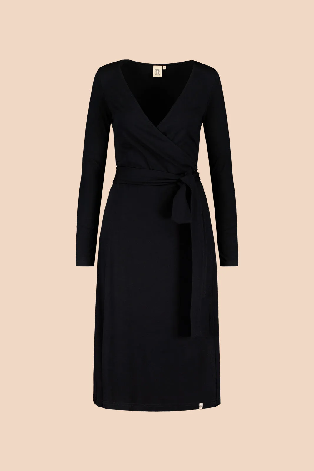 Soft Wrap Dress, Black